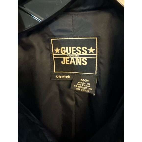Guess Jeans Black Quilted Jacket Size M - Picture 2 of 3